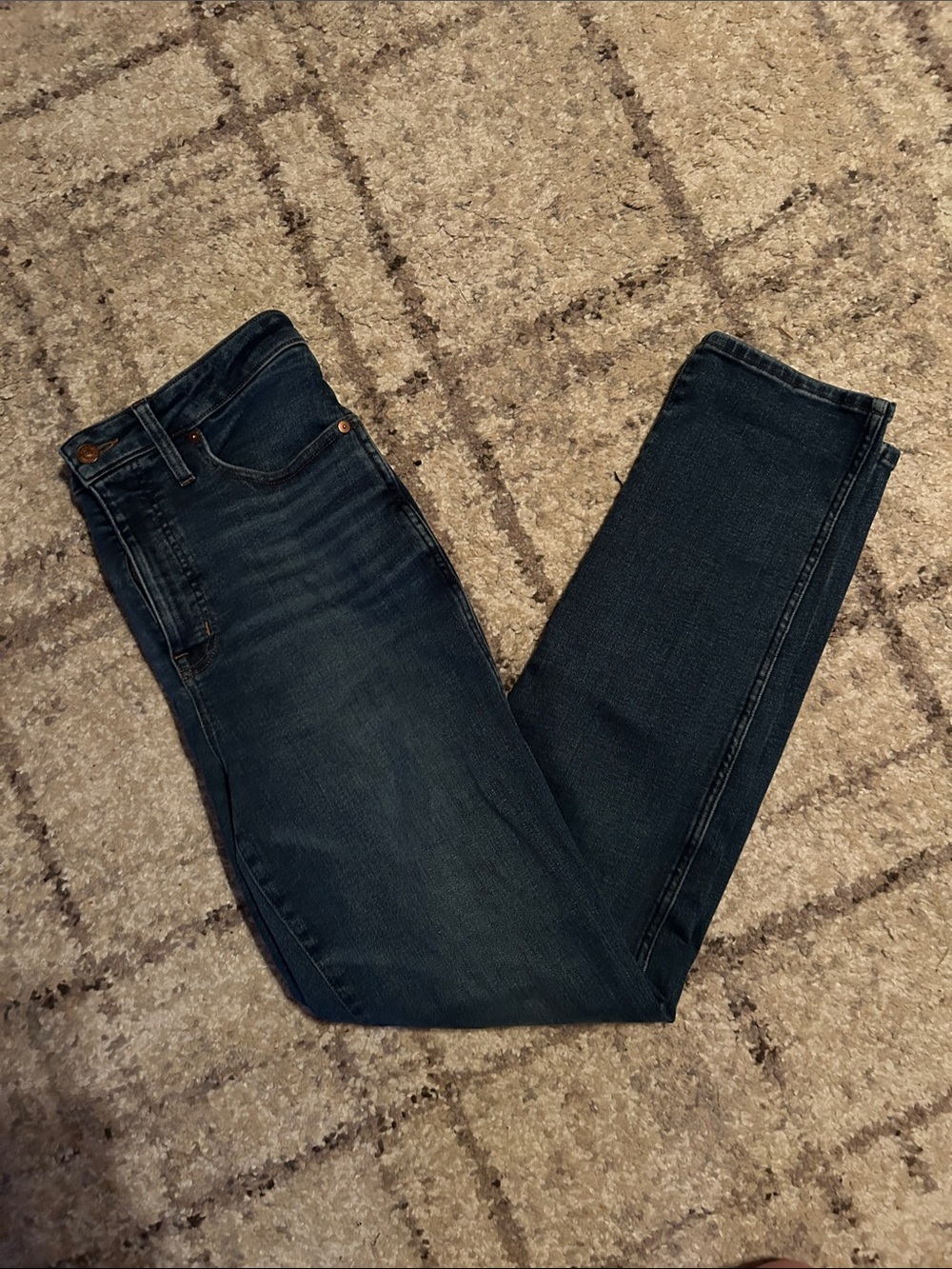 Madewell Curvy Stovepipe Jeans in Dark Wash Blue